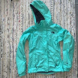 North face resolve mint blue jacket